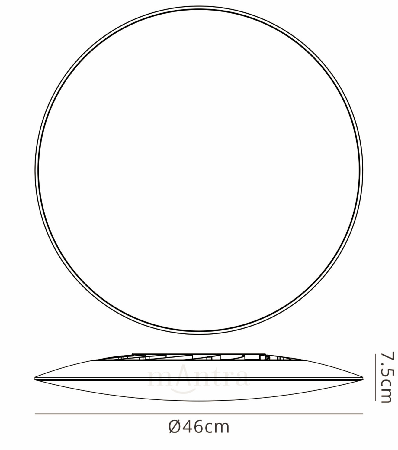 Mantra - Mantra Slim CCT Switchable Ultra Thin Ceiling Light - Luminosity Designs Ltd