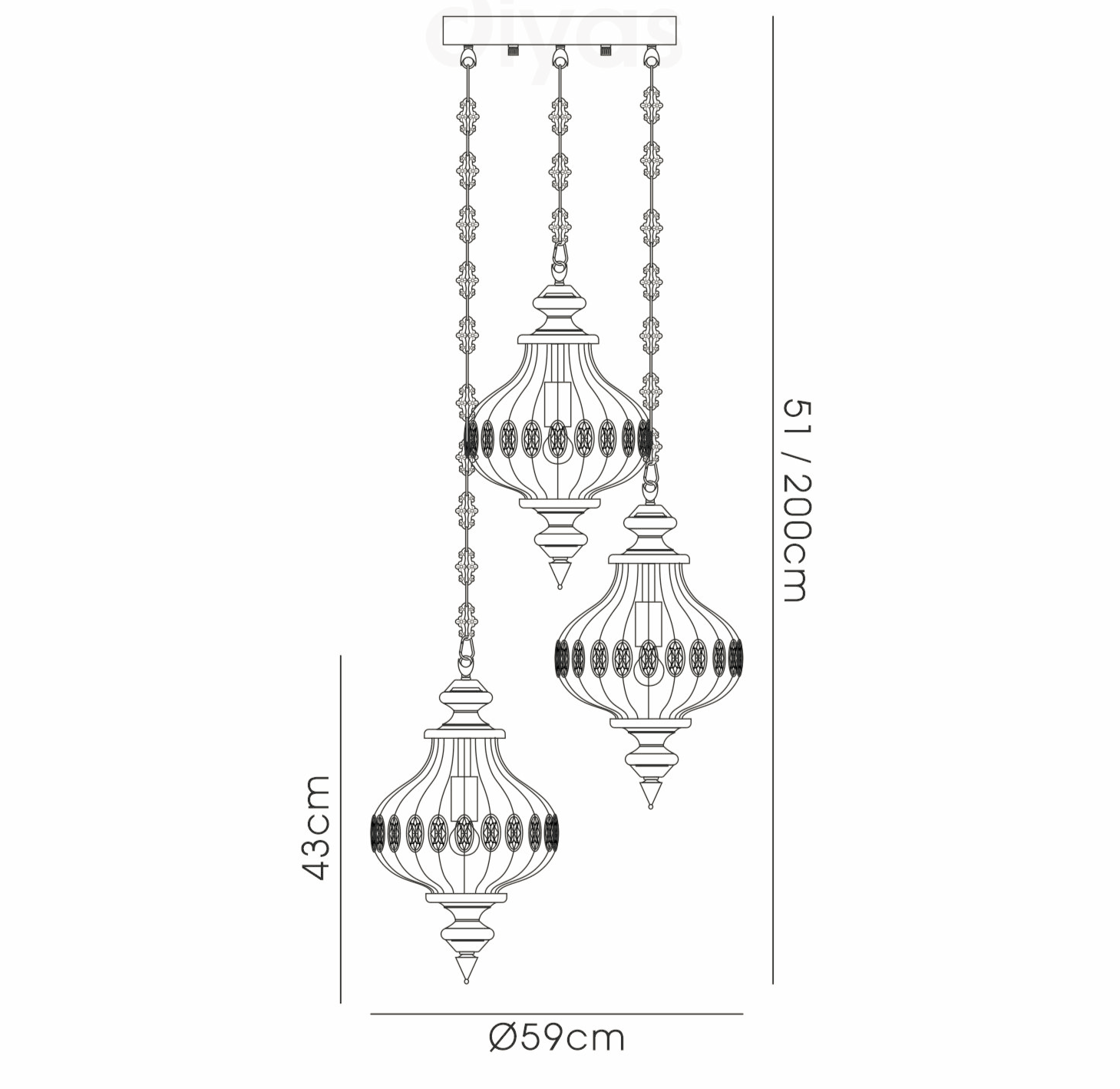 Luminosity Designs - Marisa Crystal Large Multi Pendant - Luminosity Designs Ltd