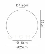 Luminosity Designs - Medium Pendulum Globe Glass Shades - Luminosity Designs Ltd