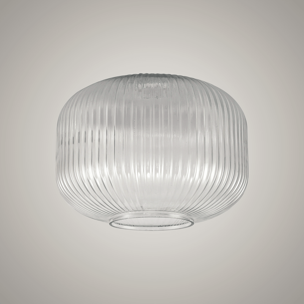 Luminosity Designs - Medium Pendulum Ribbed Glass Shades - Luminosity Designs Ltd
