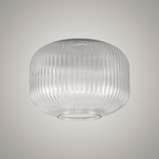 Luminosity Designs - Medium Pendulum Ribbed Glass Shades - Luminosity Designs Ltd