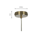 Medium Turua Single Pendant Light, Teardrop Glass Shape, Metal Canopy with Braided Flex, 1 x E27 - Luminosity Designs Ltd