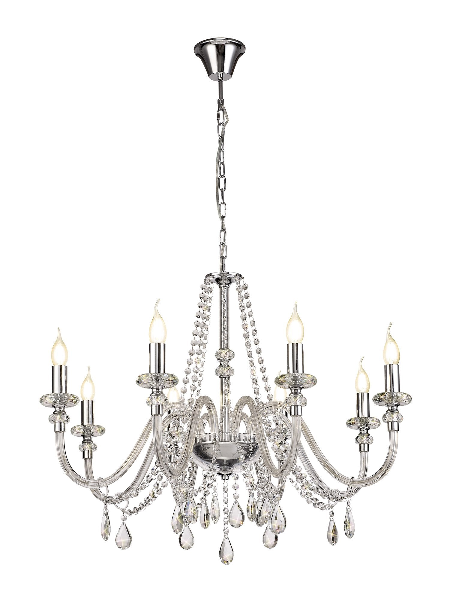 8 Light Camelot Chandelier – Luminosity Designs Ltd