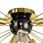 Luminosity Designs - Meteor Gold Semi Flush Ceiling Light - Luminosity Designs Ltd