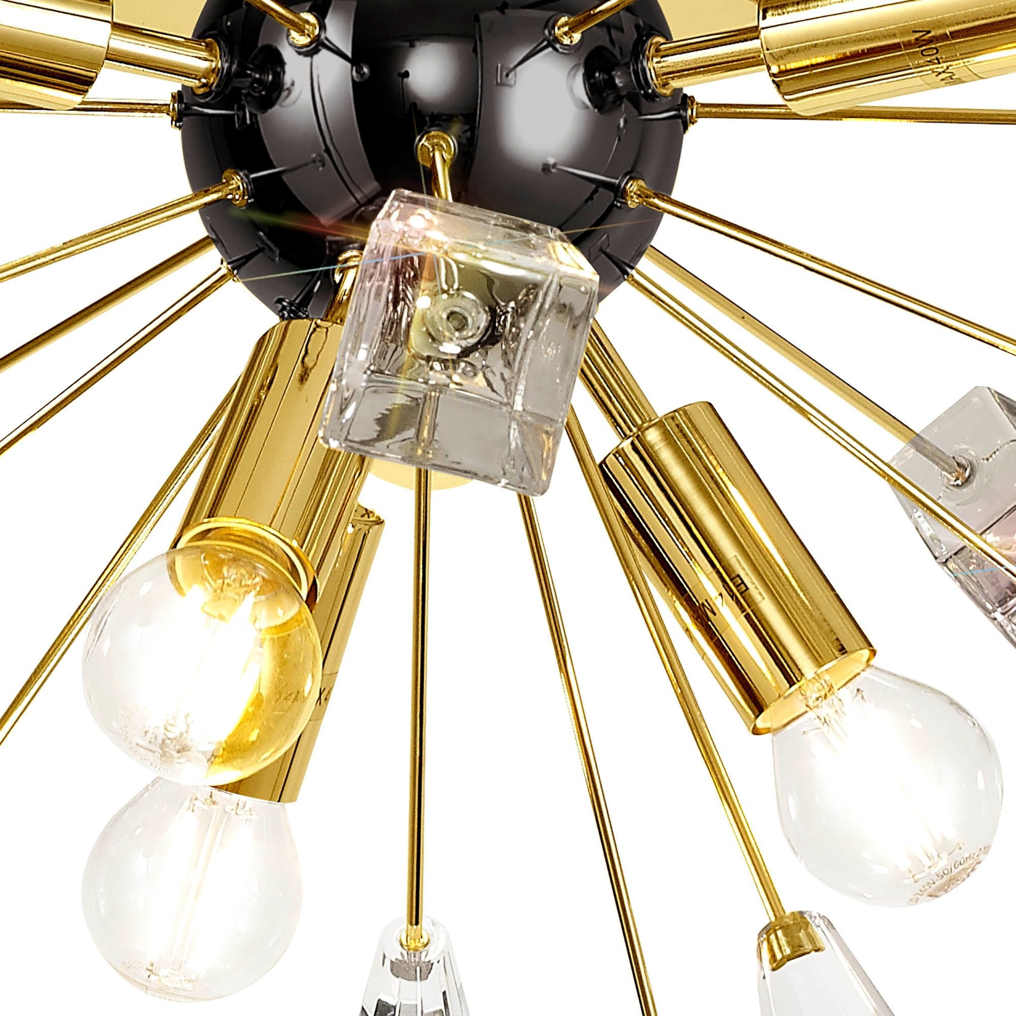 Luminosity Designs - Meteor Gold Semi Flush Ceiling Light - Luminosity Designs Ltd