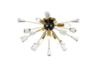 Luminosity Designs - Meteor Gold Semi Flush Ceiling Light - Luminosity Designs Ltd