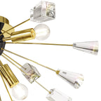 Luminosity Designs - Meteor Gold Semi Flush Ceiling Light - Luminosity Designs Ltd