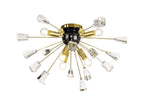 Luminosity Designs - Meteor Gold Semi Flush Ceiling Light - Luminosity Designs Ltd