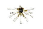 Luminosity Designs - Meteor Gold Semi Flush Ceiling Light - Luminosity Designs Ltd