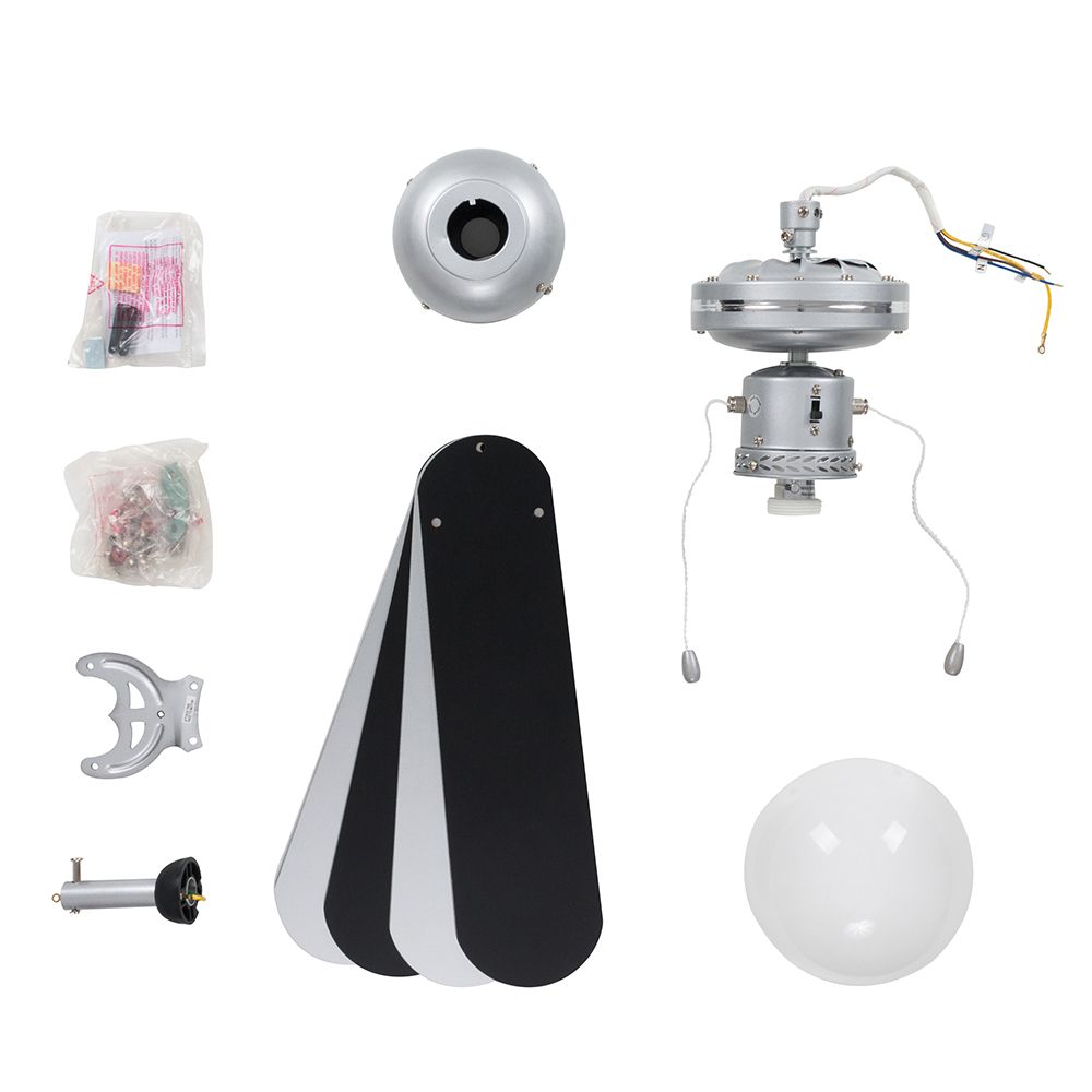 LSE - Mirage Pull Cord Ceiling Fan With Light - Luminosity Designs Ltd