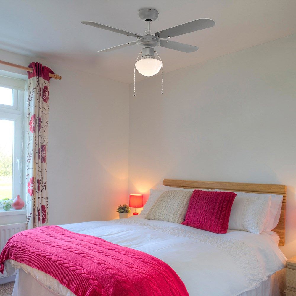 LSE - Mirage Pull Cord Ceiling Fan With Light - Luminosity Designs Ltd