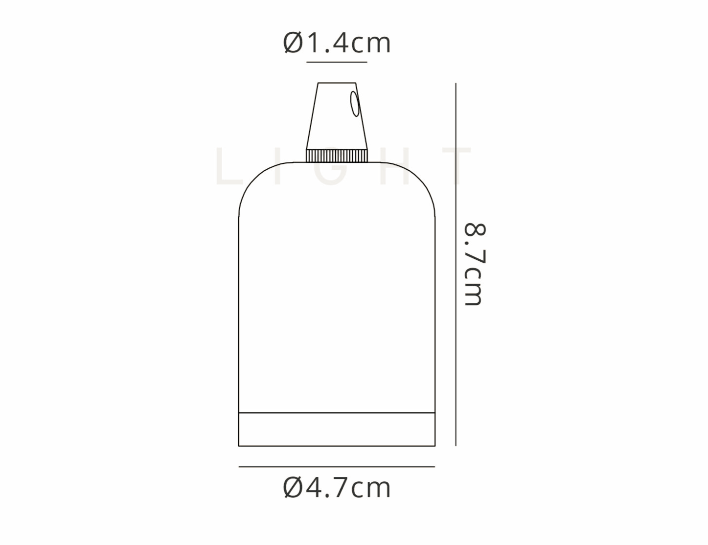 Luminosity Designs - Modern Metal Pendant Lampholder With Shade Ring - Luminosity Designs Ltd