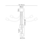 Luminosity Designs - Move Bendable Semi Flush Ceiling Light - Luminosity Designs Ltd