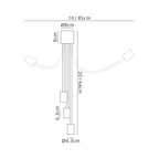 Luminosity Designs - Move Bendable Semi Flush Ceiling Light - Luminosity Designs Ltd