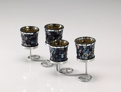 Forget-Me-Not Mosaic 5 Candle Holder