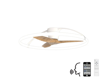 Nepal LED Dimmable Ceiling Light With Built-In Fan - Remote Control, APP Control,