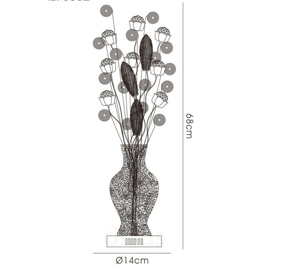 Luminosity Designs - Nevada Crystal Flower Table Lamp by Cassia Twigue - Luminosity Designs Ltd