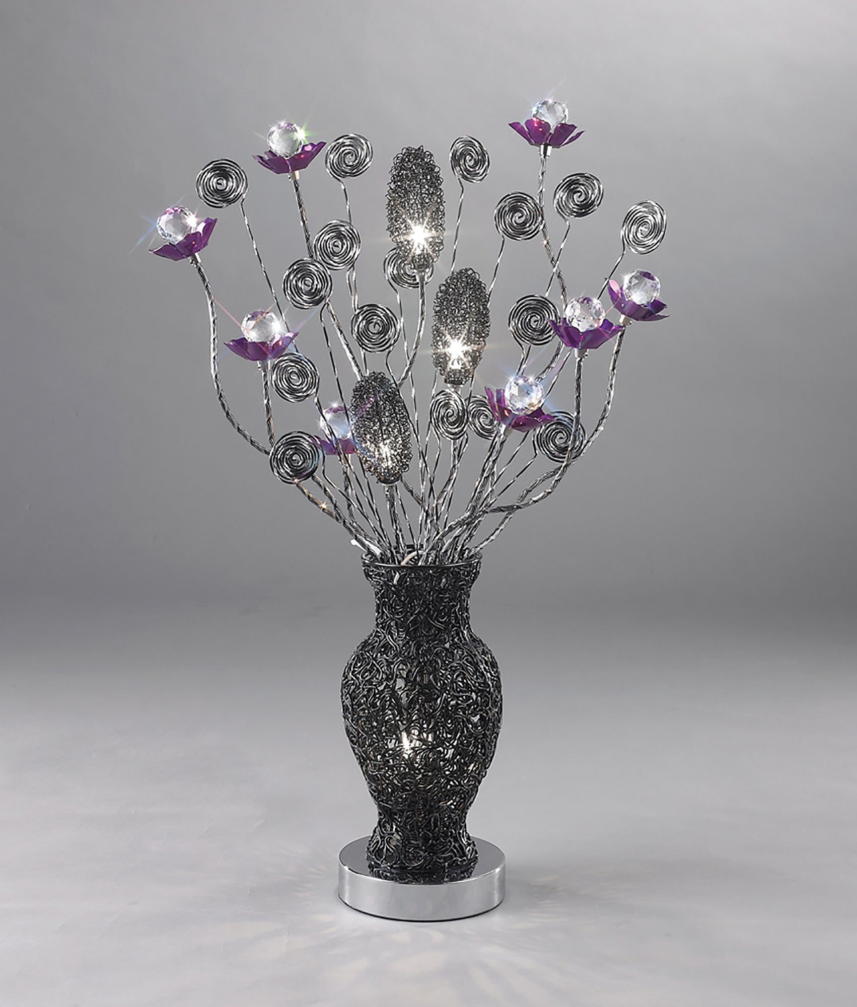 Luminosity Designs - Nevada Crystal Flower Table Lamp by Cassia Twigue - Luminosity Designs Ltd