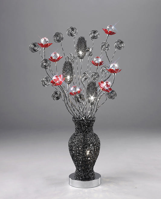 Nevada Crystal Flower Table Lamp by Cassia Twigue