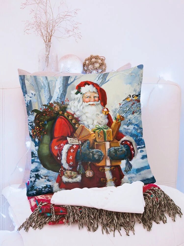 Luminosity Designs - Old Saint Nick Christmas Cushion - Luminosity Designs Ltd