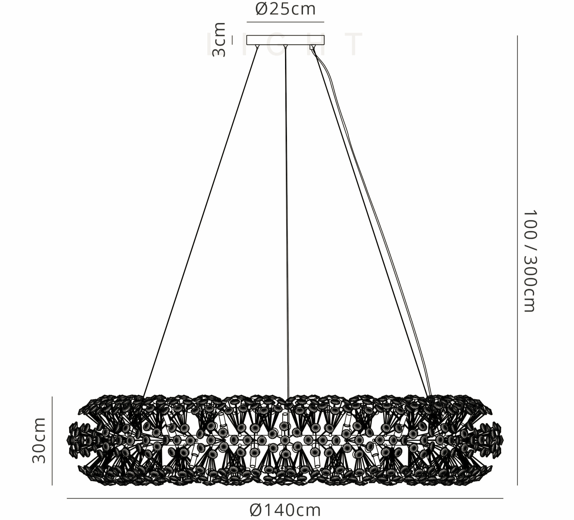 Luminosity Designs - Opulence Crystal Pendant - Luminosity Designs Ltd