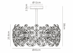 Luminosity Designs - Opulence Crystal Semi Flush - Luminosity Designs Ltd
