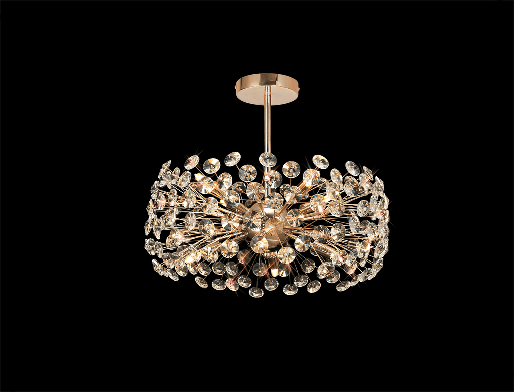 Luminosity Designs - Opulence Crystal Semi Flush - Luminosity Designs Ltd
