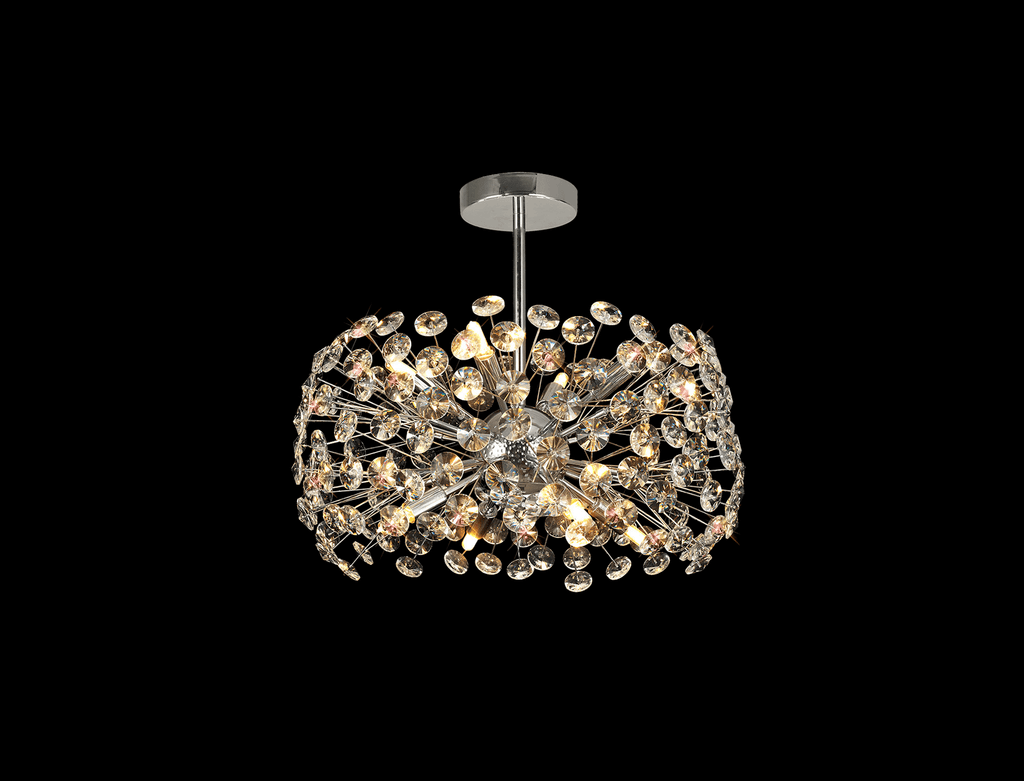 Luminosity Designs - Opulence Crystal Semi Flush - Luminosity Designs Ltd
