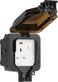 Knightsbridge - Outdoor Plug Socket Single/Twin IP66 - Luminosity Designs Ltd
