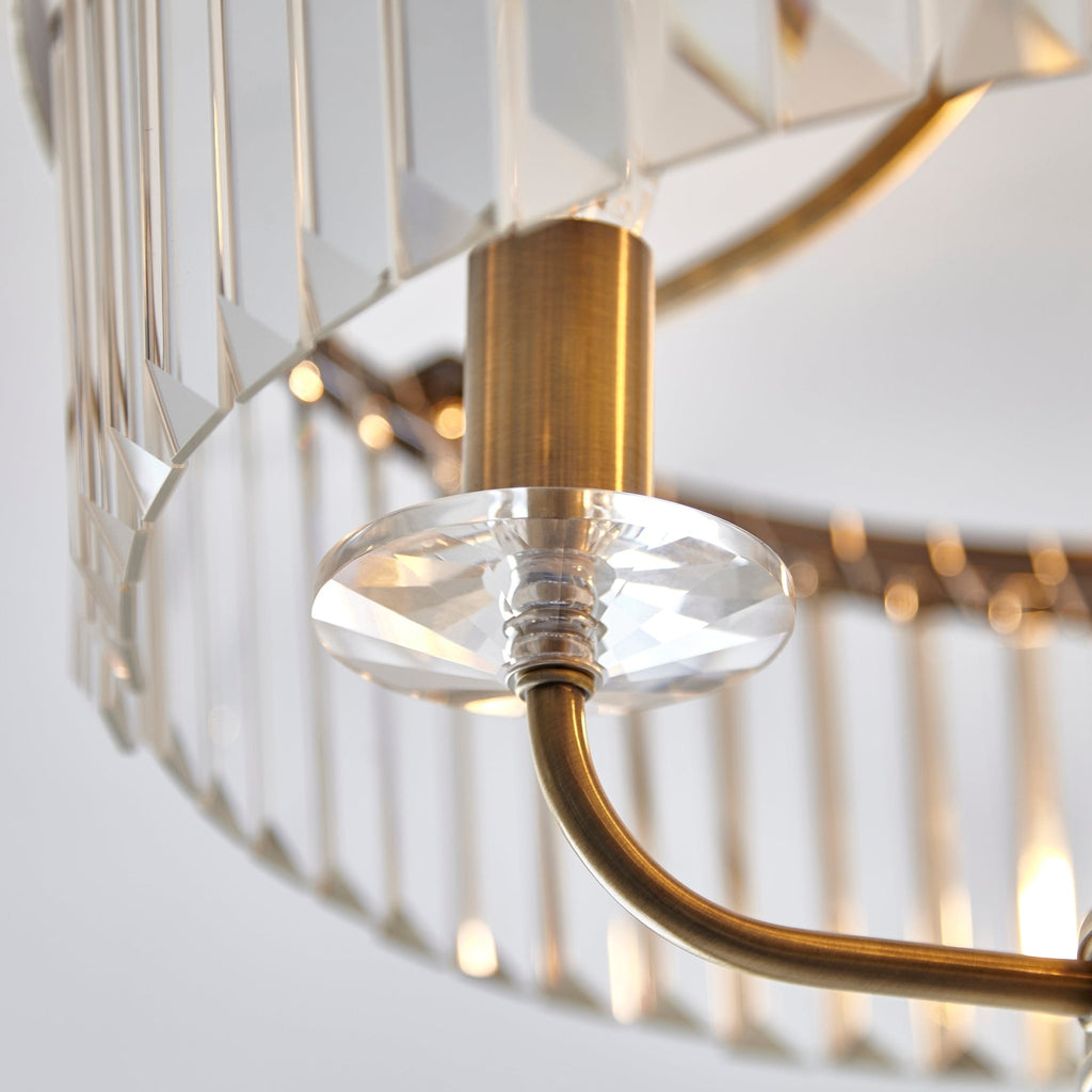 Luminosity Designs - Paris 3 Light Semi Flush Fitting - Luminosity Designs Ltd
