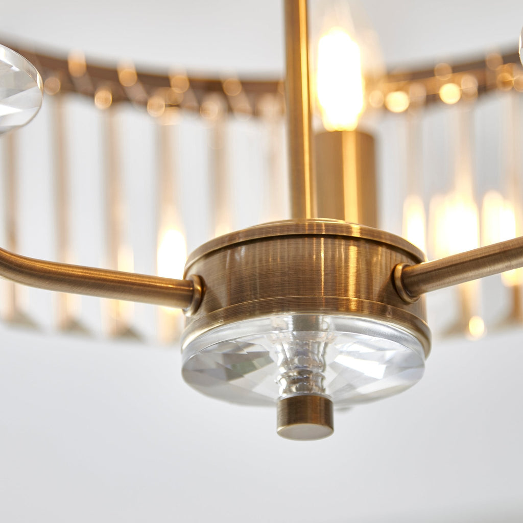 Luminosity Designs - Paris 3 Light Semi Flush Fitting - Luminosity Designs Ltd