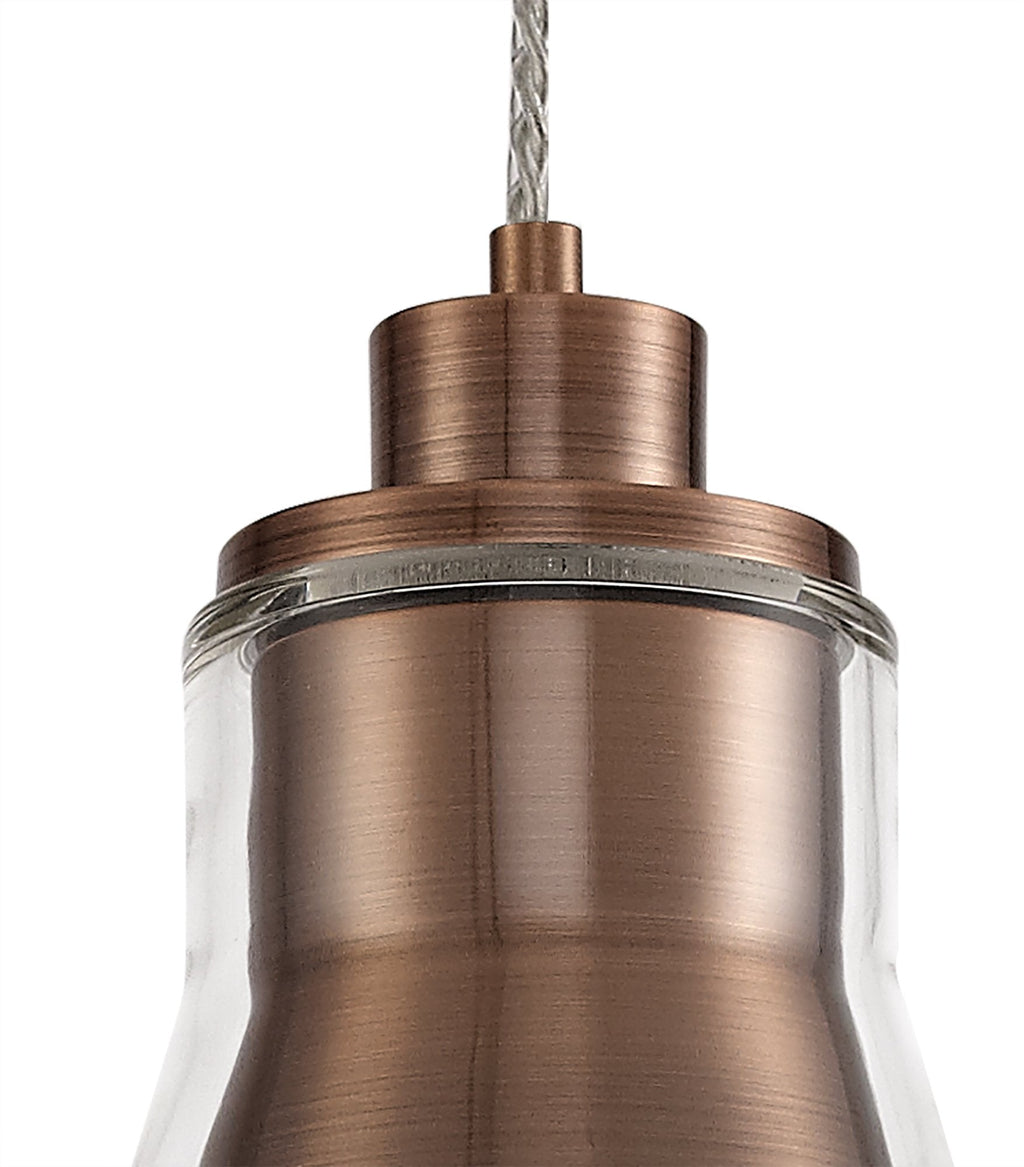 Luminosity Designs - Parker Metal and Glass Pendant - Luminosity Designs Ltd