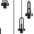 Luminosity Designs - Pendulum Ribbed Glass Shade 5 Light Multi Pendant - Luminosity Designs Ltd