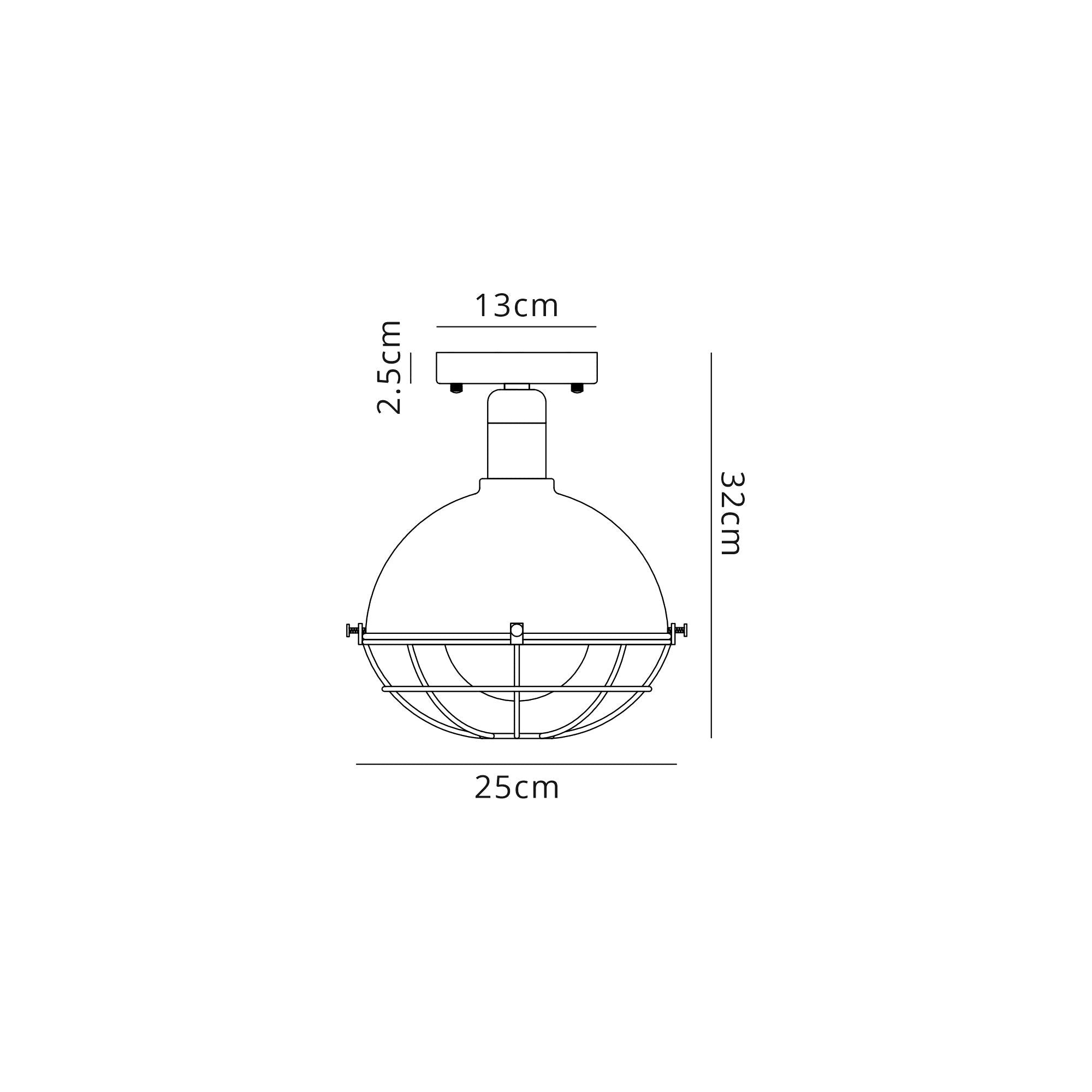 Luminosity Designs - Pier Semi Flush Ceiling Light - Luminosity Designs Ltd