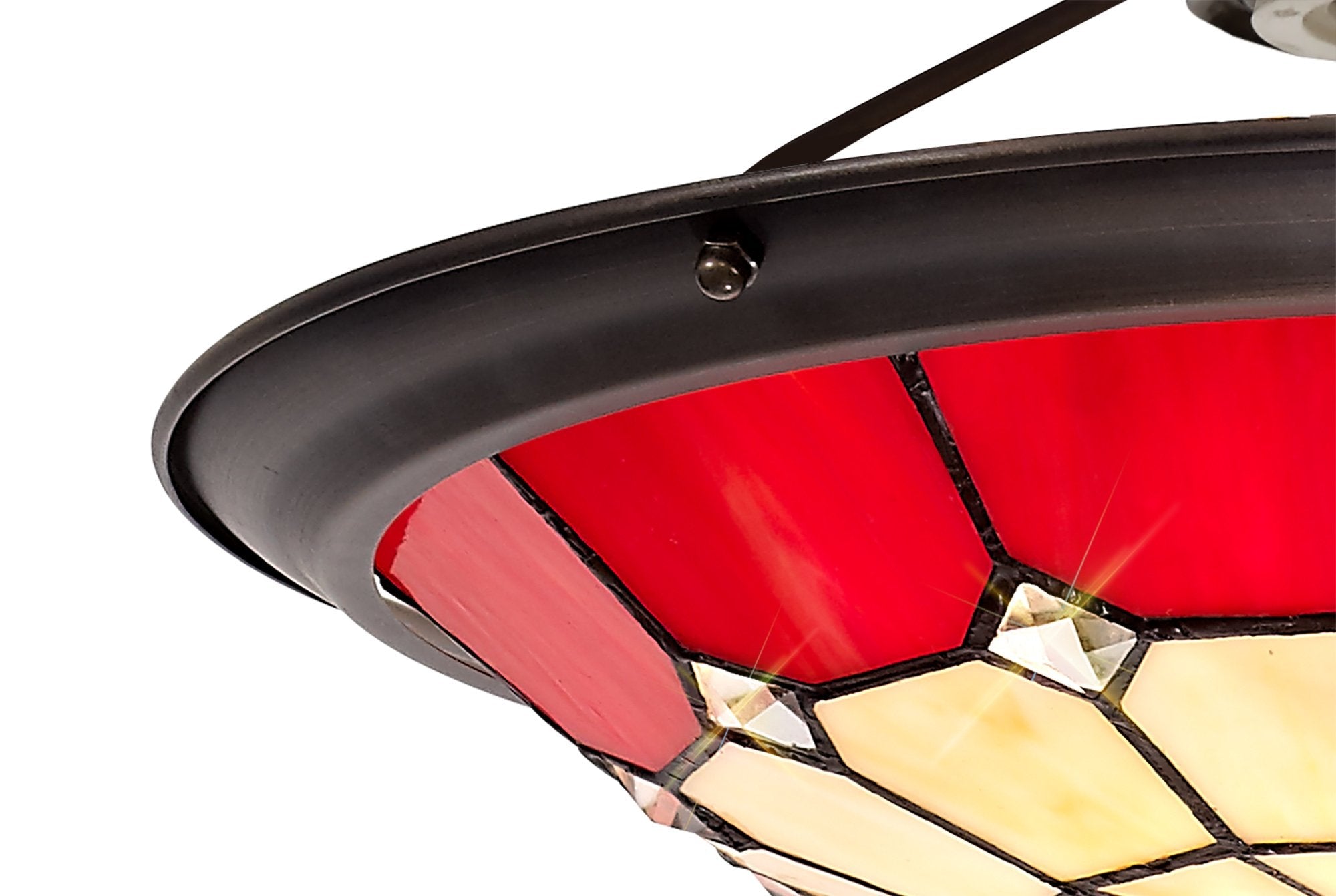 Luminosity Designs - Poppy Tiffany Uplighter Shade - Luminosity Designs Ltd