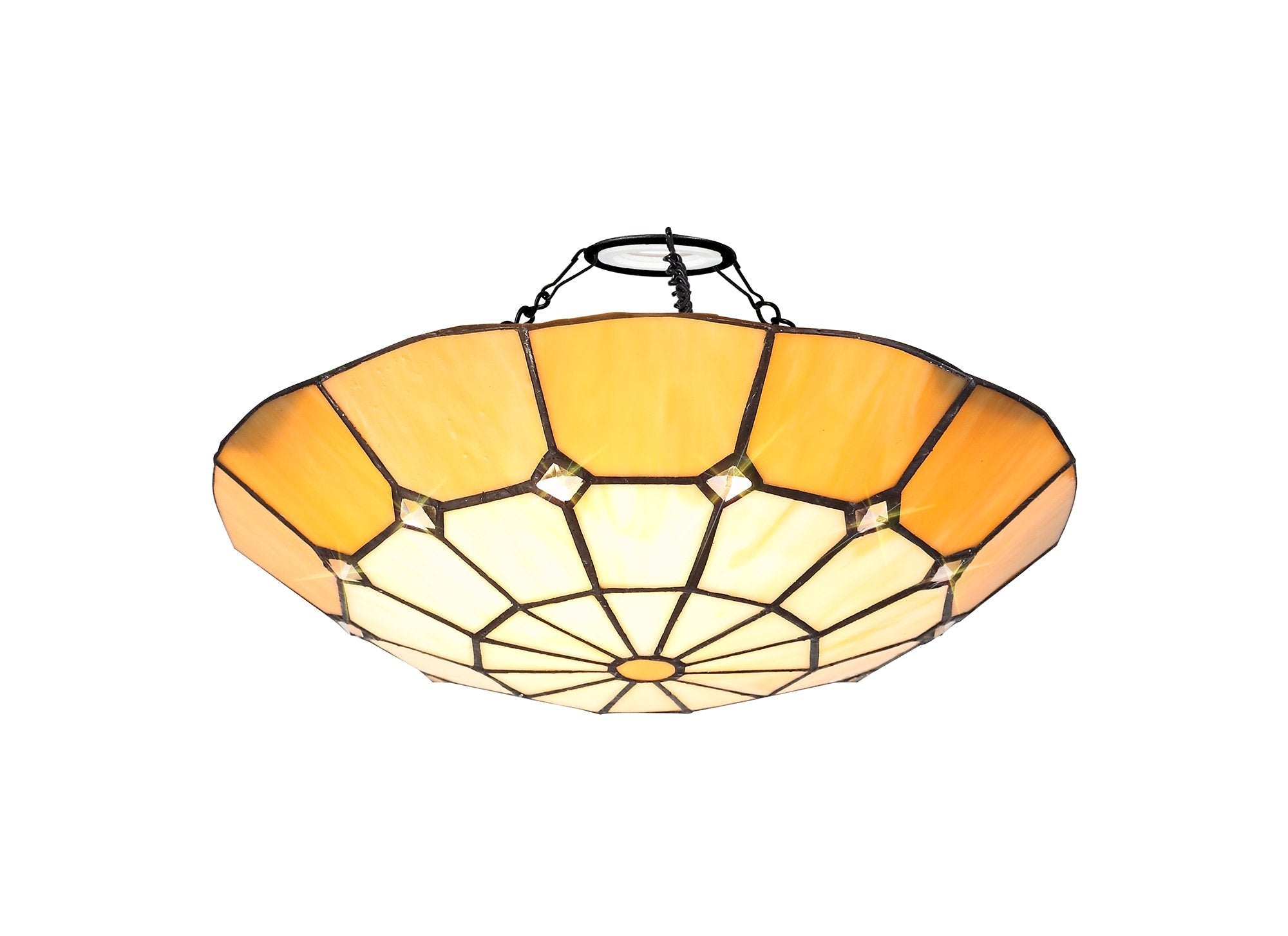 Luminosity Designs - Poppy Tiffany Uplighter Shade - Luminosity Designs Ltd