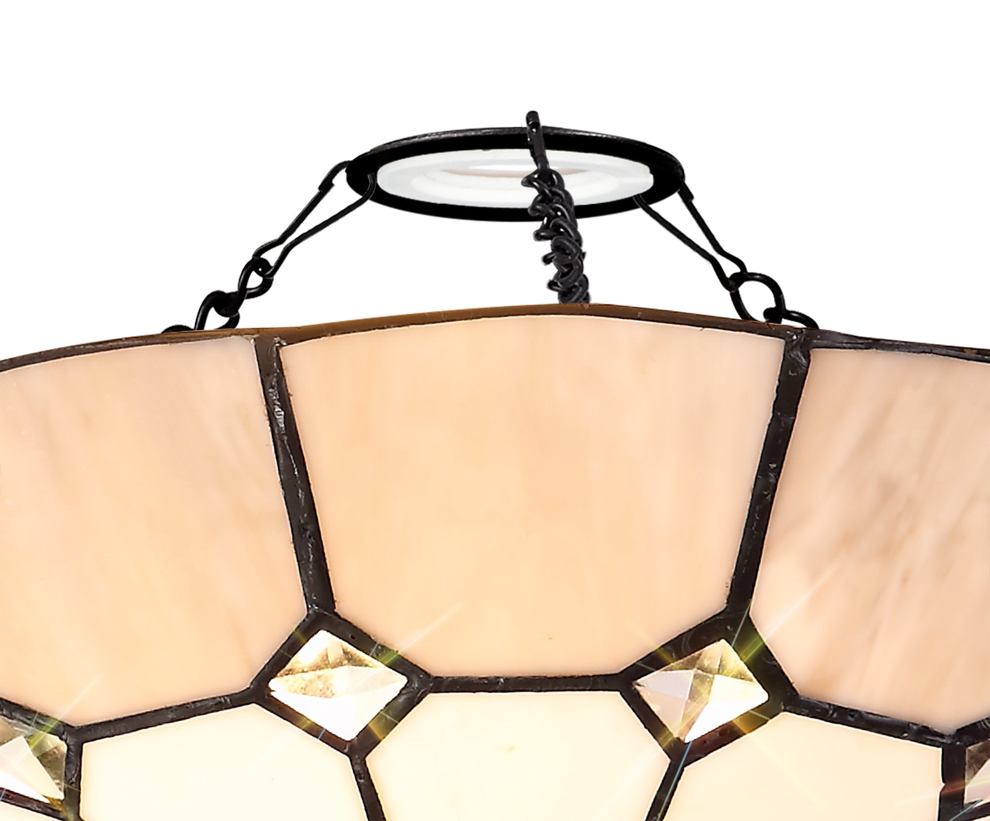 Luminosity Designs - Poppy Tiffany Uplighter Shade - Luminosity Designs Ltd