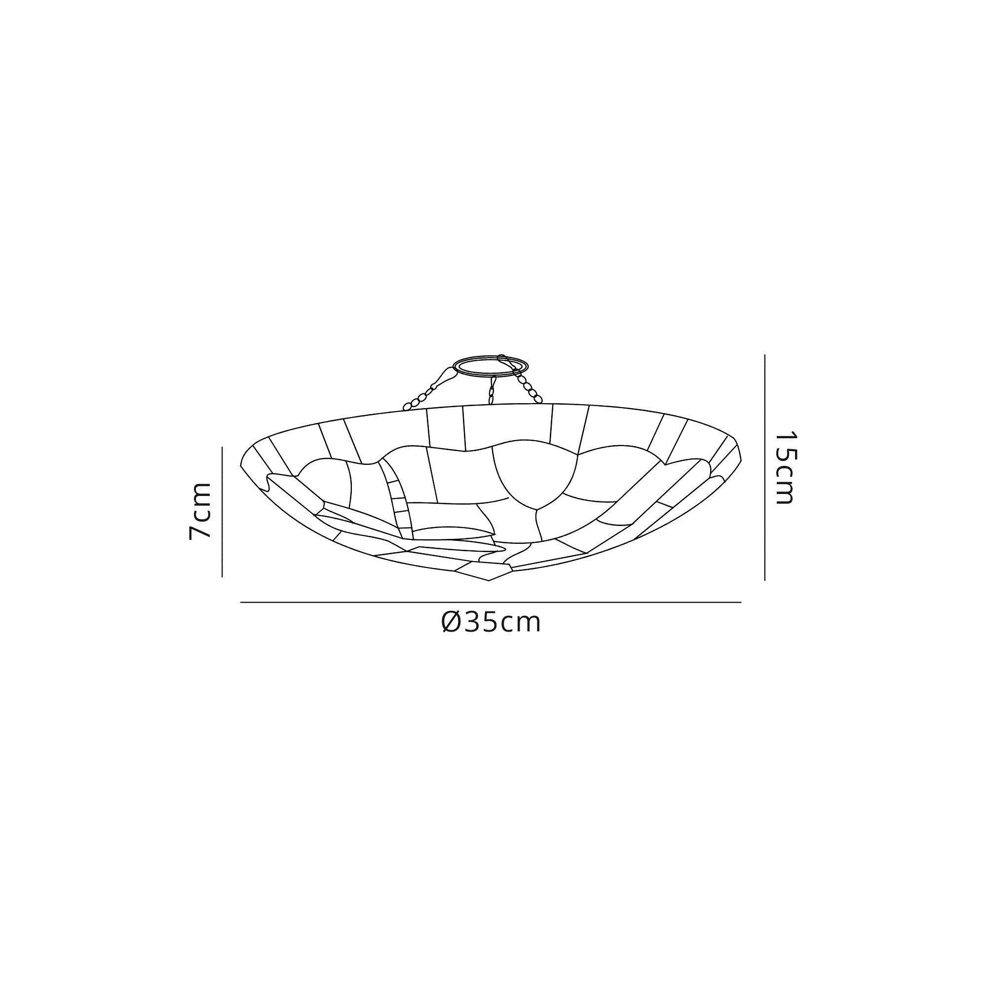 Luminosity Designs - Poppy Tiffany Uplighter Shade - Luminosity Designs Ltd