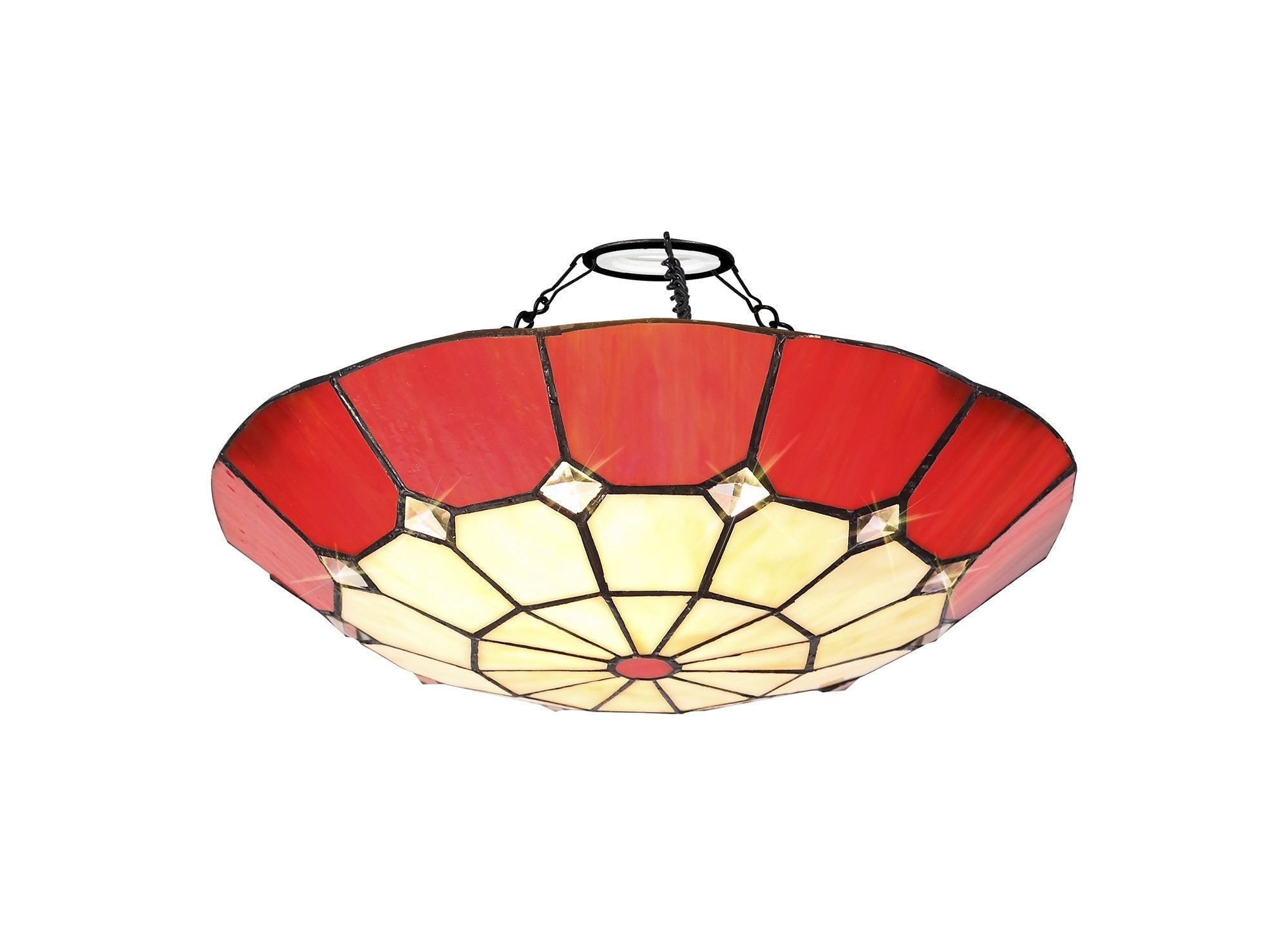 Luminosity Designs - Poppy Tiffany Uplighter Shade - Luminosity Designs Ltd