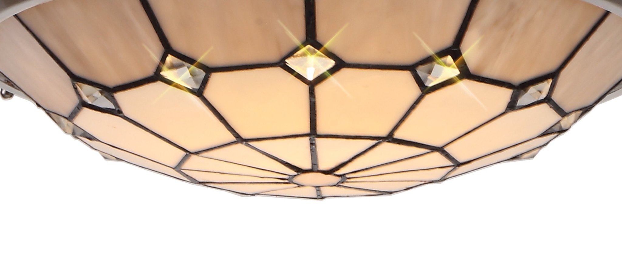 Luminosity Designs - Poppy Tiffany Uplighter Shade - Luminosity Designs Ltd