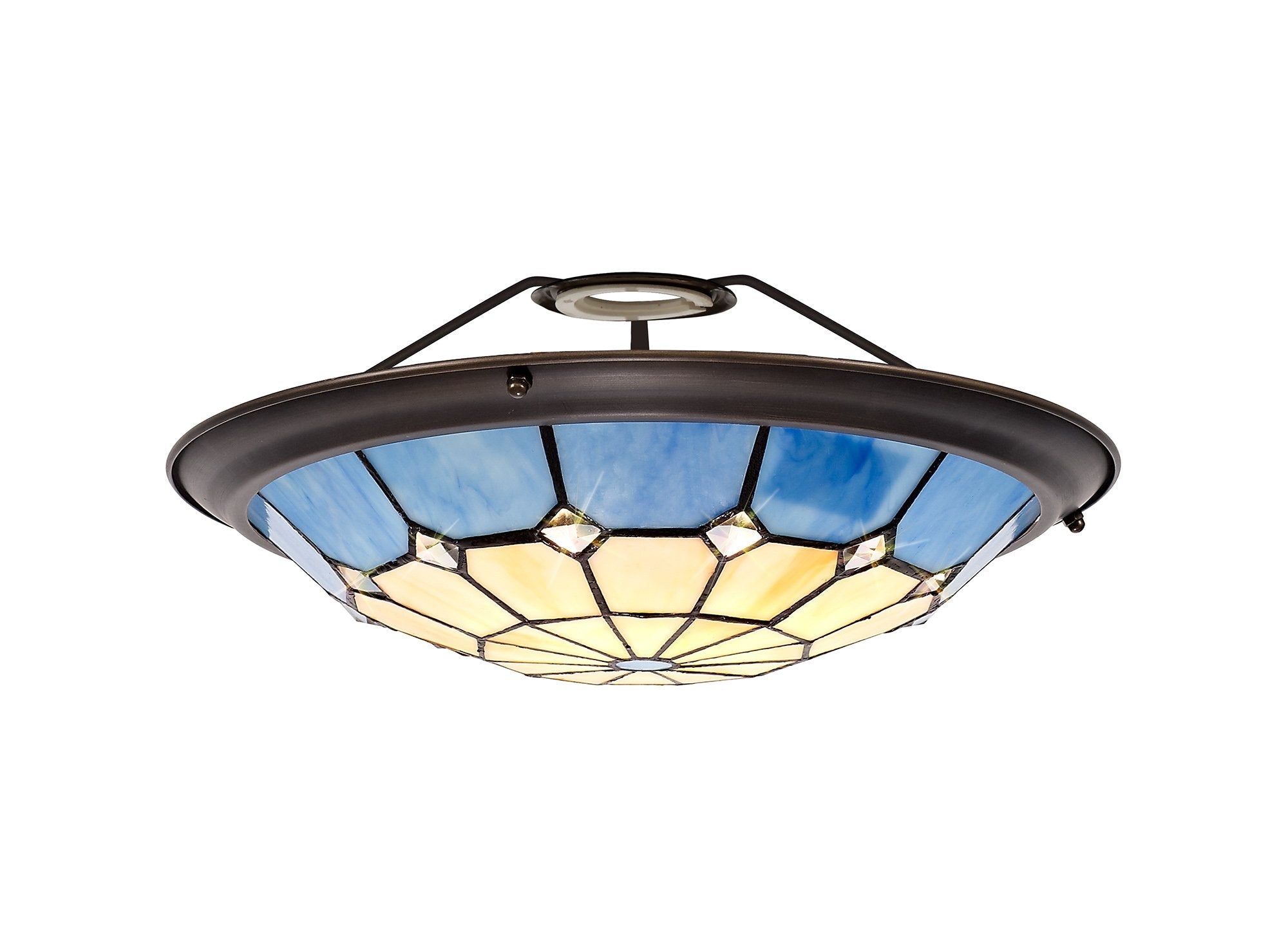 Luminosity Designs - Poppy Tiffany Uplighter Shade - Luminosity Designs Ltd