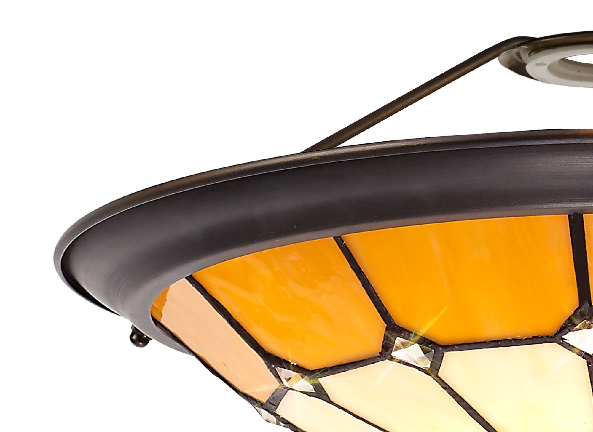 Luminosity Designs - Poppy Tiffany Uplighter Shade - Luminosity Designs Ltd