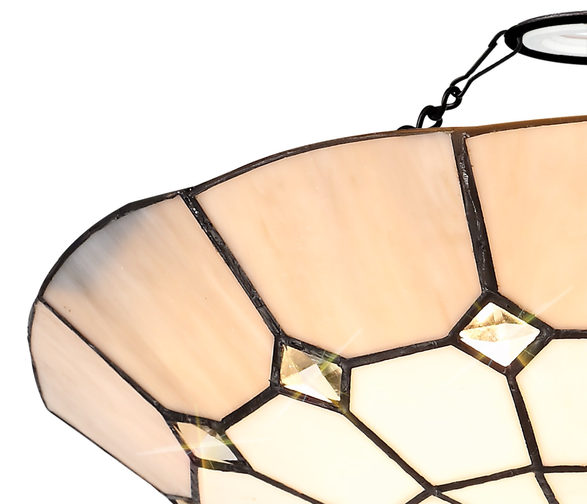 Luminosity Designs - Poppy Tiffany Uplighter Shade - Luminosity Designs Ltd