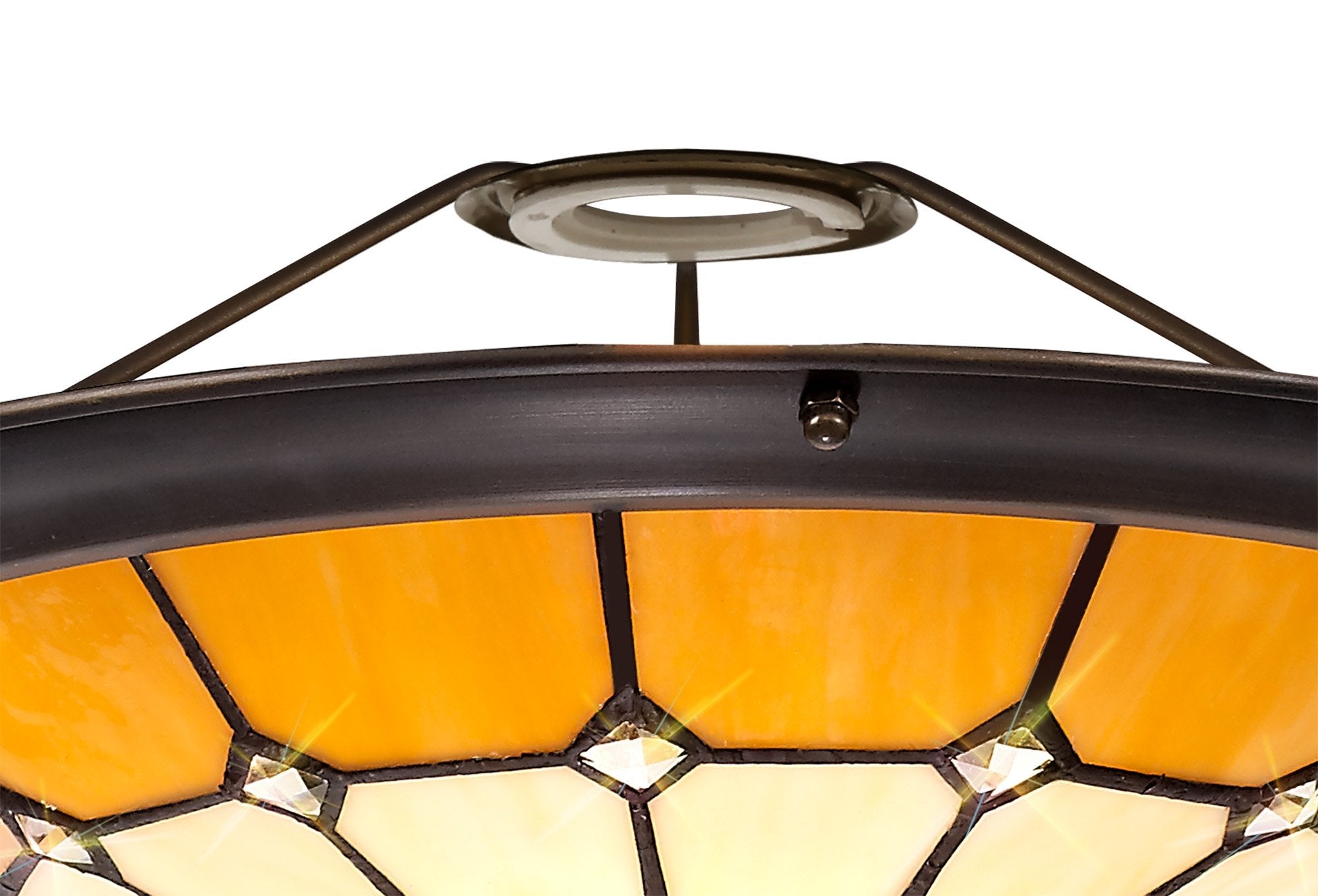 Luminosity Designs - Poppy Tiffany Uplighter Shade - Luminosity Designs Ltd