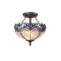 Luminosity Designs - Rapture Tiffany Semi Flush Ceiling Light - Luminosity Designs Ltd