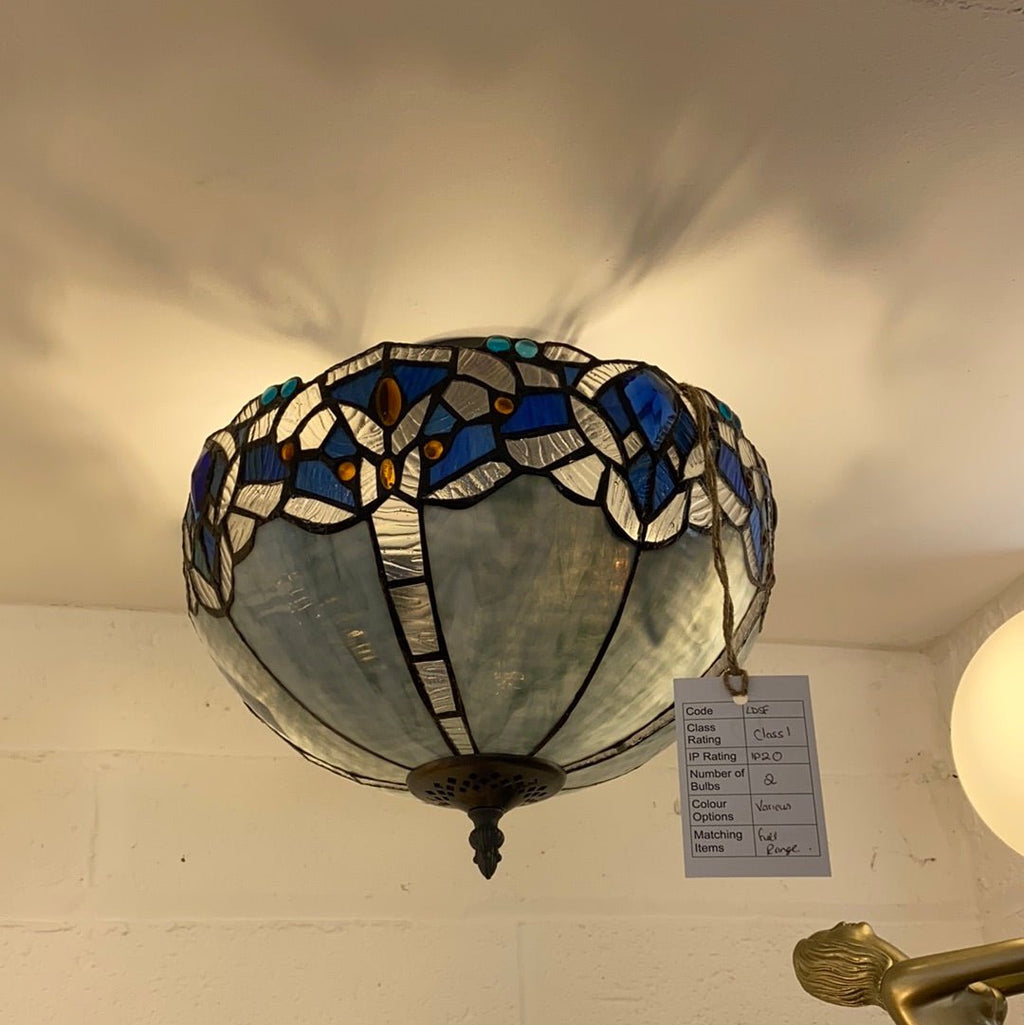 Luminosity Designs - Rapture Tiffany Semi Flush Ceiling Light - Luminosity Designs Ltd