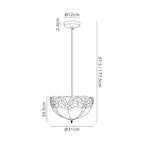 Luminosity Designs - Rapture Tiffany Single Pendant - Uplighter - Luminosity Designs Ltd