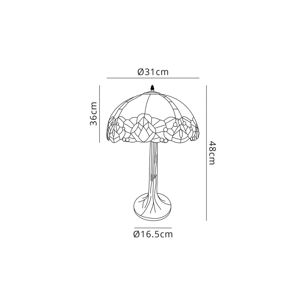 Luminosity Designs - Rapture Tiffany Style Table Lamp - Luminosity Designs Ltd