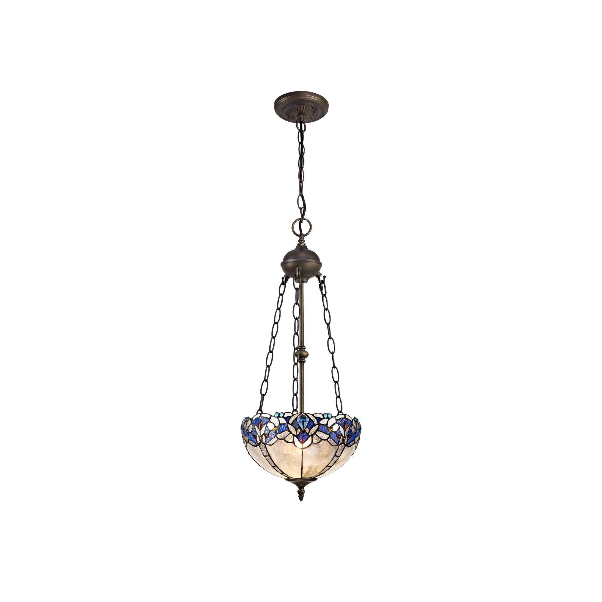 Luminosity Designs - Rapture Tiffany Uplighter Chandelier Style Pendant - Luminosity Designs Ltd