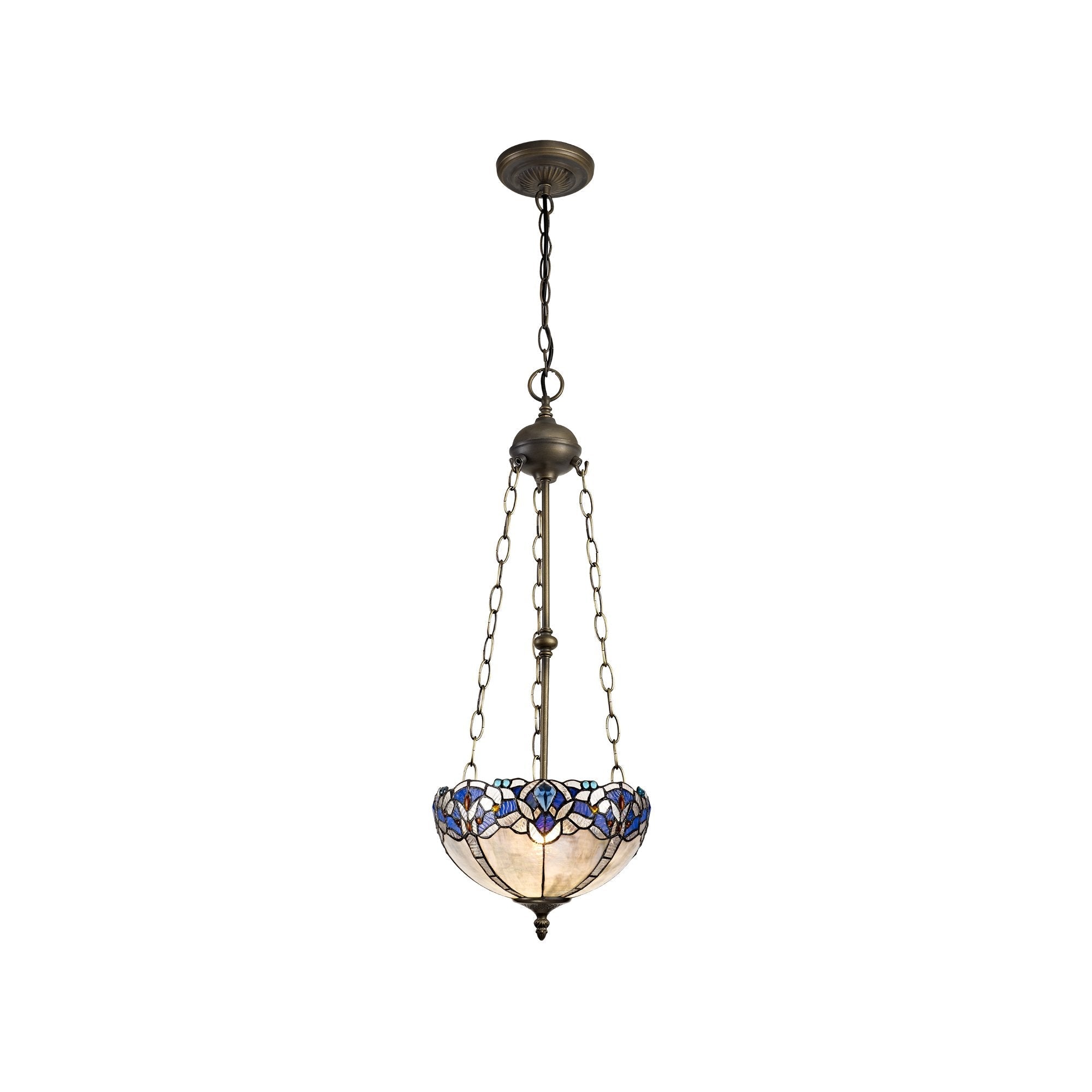 Luminosity Designs - Rapture Tiffany Uplighter Chandelier Style Pendant - Luminosity Designs Ltd